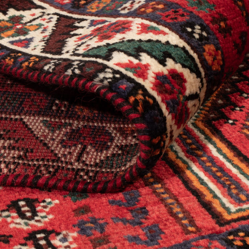 Persisk tæppe - Nomadisk - 142 x 79 cm - mørkerød