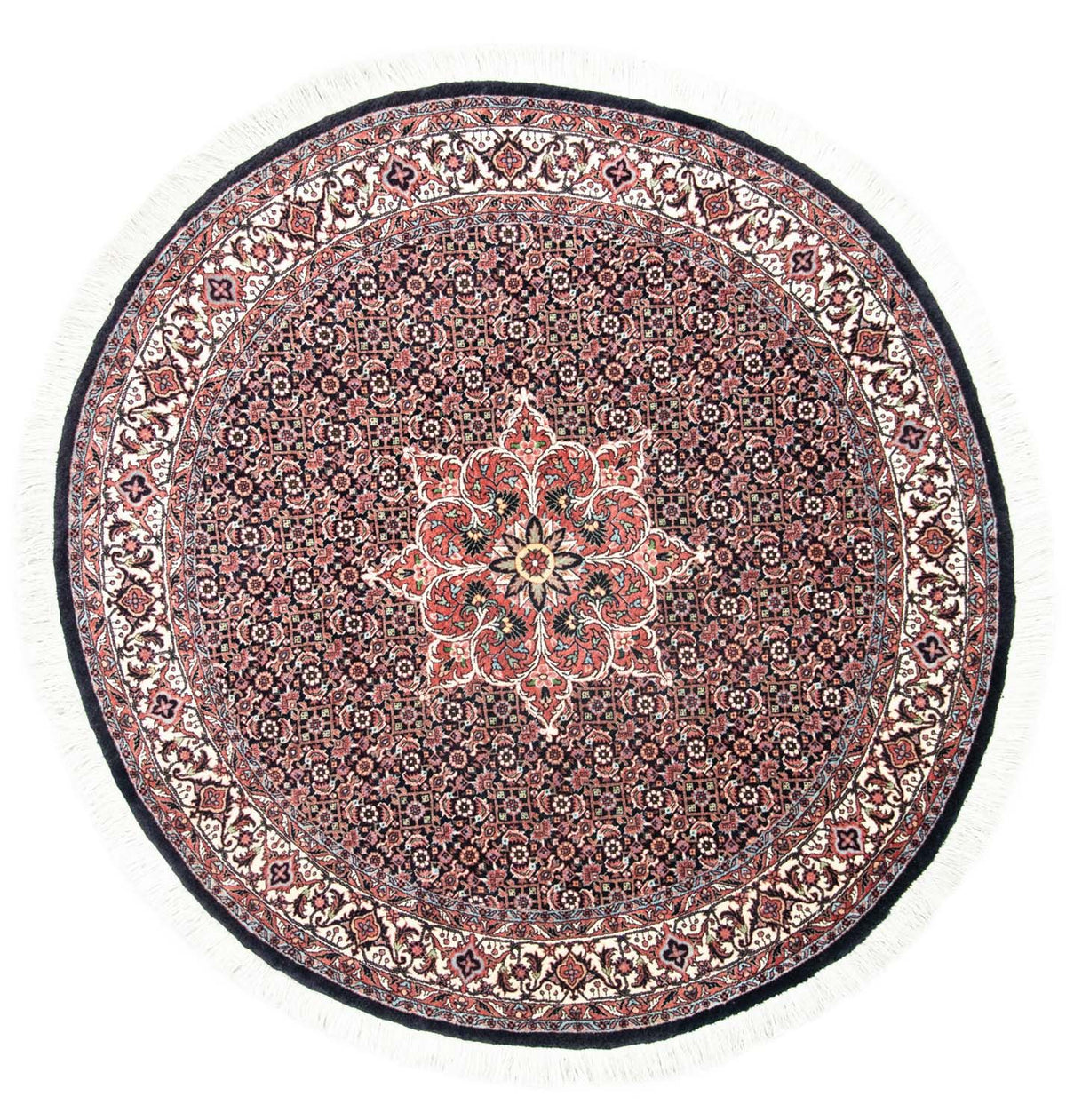 Persisk tæppe - Bijar rundt - 155 x 155 cm - blå