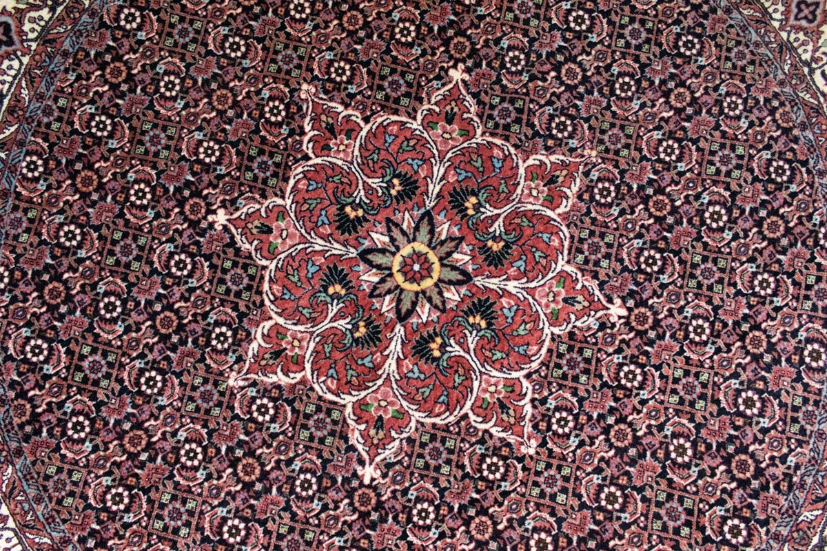 Persisk tæppe - Bijar rundt - 155 x 155 cm - blå
