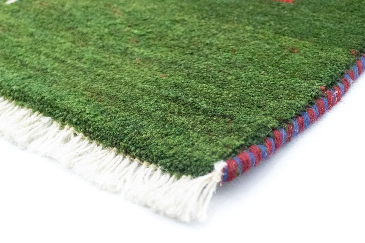 Gabbeh-tæppe - Persisk - 60 x 40 cm - grøn