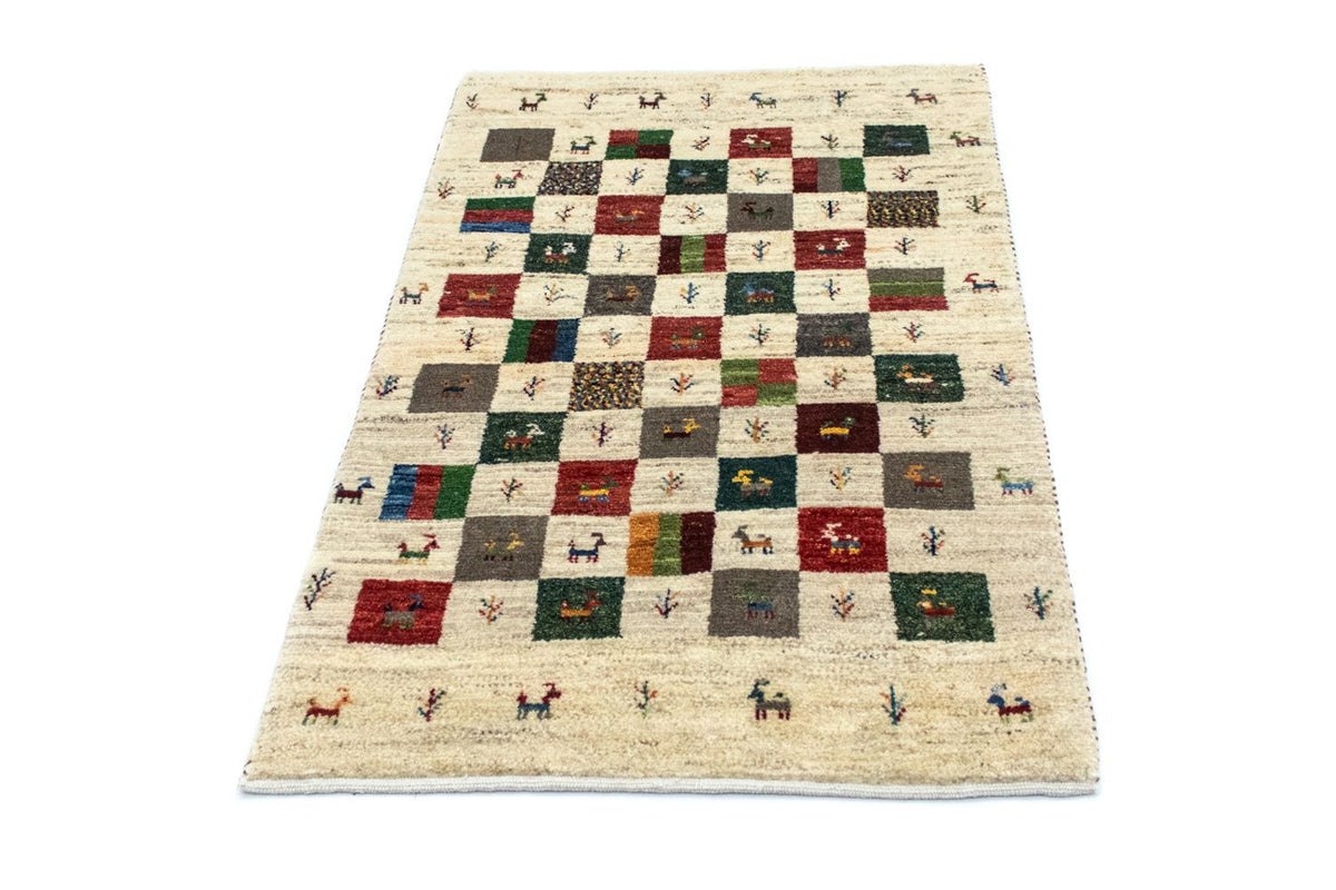 Gabbeh-tæppe - Persisk - 129 x 80 cm - farvet