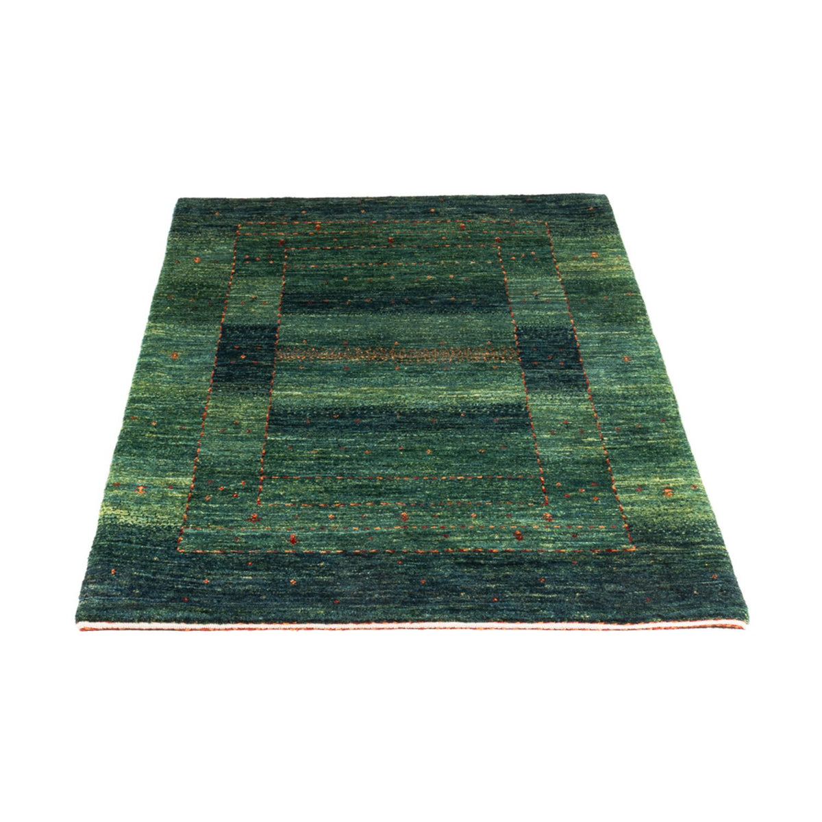 Gabbeh Tæppe - Loribaft Persisk - 129 x 82 cm - grøn