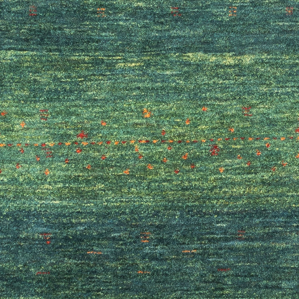 Gabbeh Tæppe - Loribaft Persisk - 126 x 84 cm - grøn