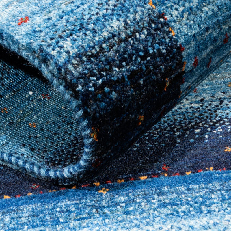 Gabbeh Tæppe - Loribaft Persisk - 129 x 84 cm - blå