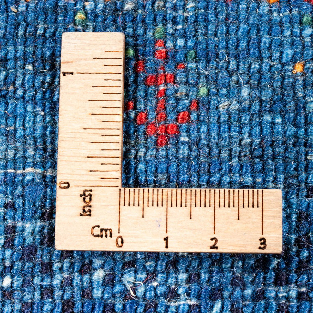 Gabbeh Tæppe - Loribaft Persisk - 129 x 84 cm - blå