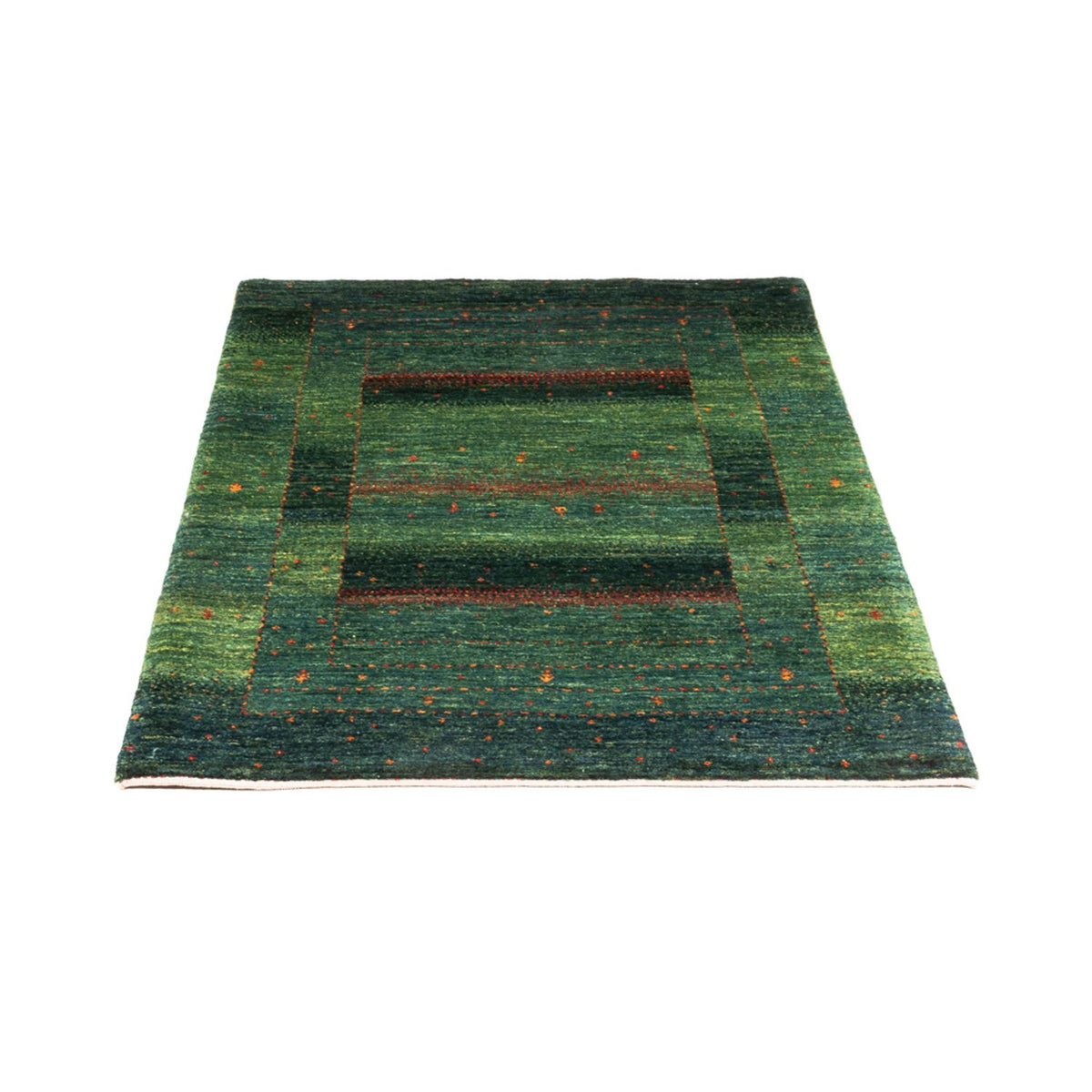 Gabbeh Tæppe - Loribaft Persisk - 125 x 86 cm - grøn