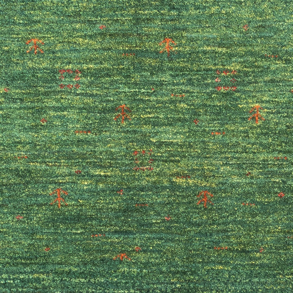 Gabbeh Tæppe - Loribaft Persisk - 120 x 76 cm - grøn