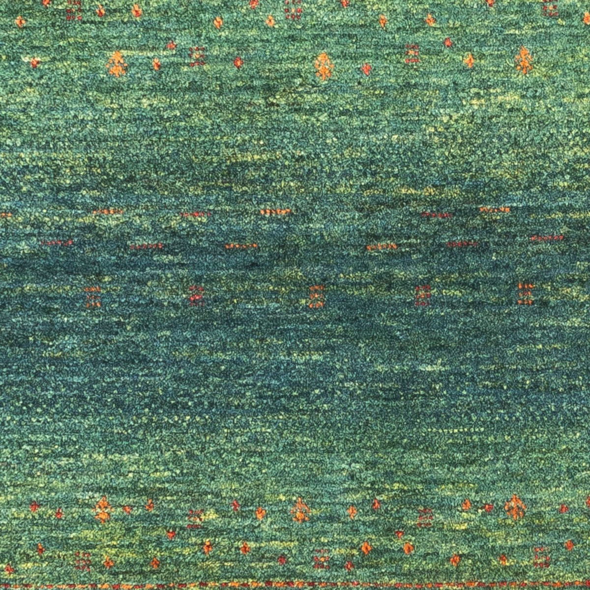 Gabbeh Tæppe - Loribaft Persisk - 110 x 82 cm - grøn