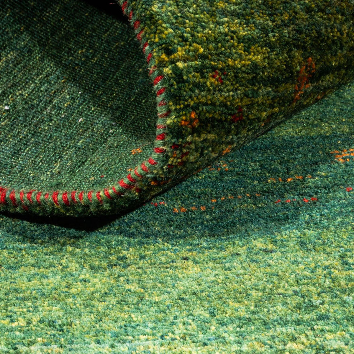 Gabbeh Tæppe - Loribaft Persisk - 162 x 91 cm - grøn