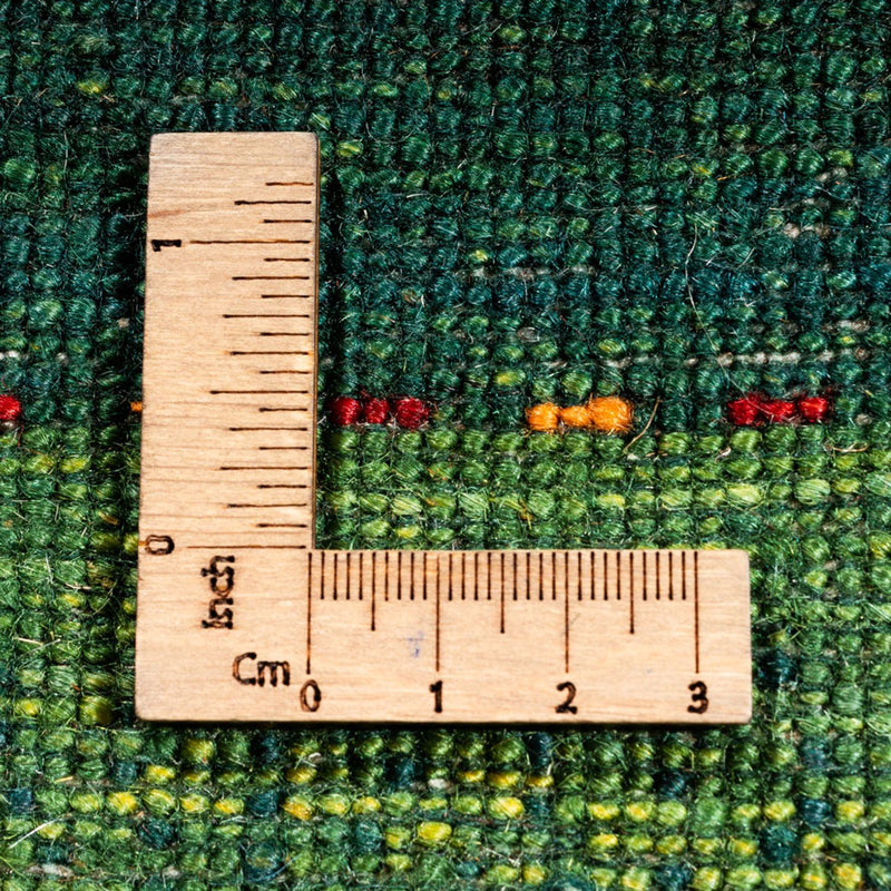 Gabbeh Tæppe - Loribaft Persisk - 182 x 128 cm - grøn