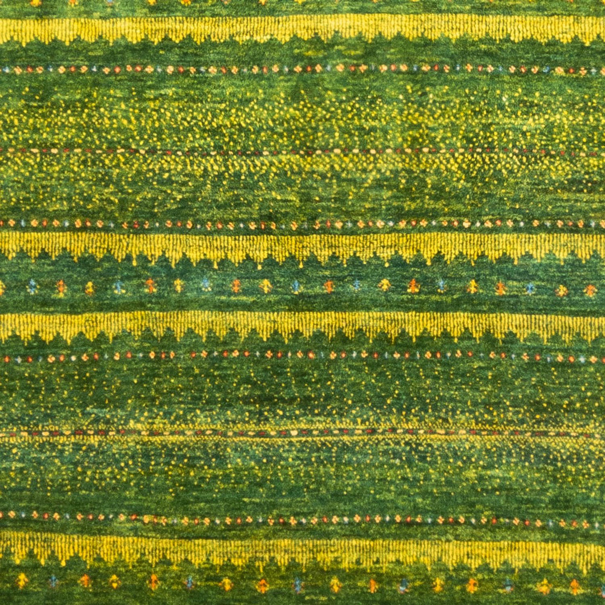 Gabbeh Tæppe - Loribaft Persisk - 238 x 180 cm - grøn