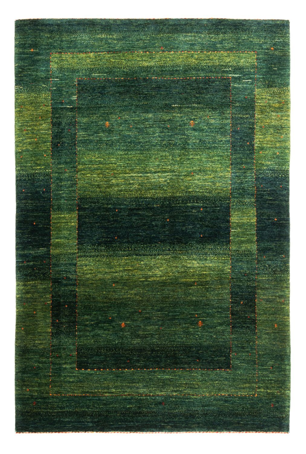 Gabbeh Tæppe - Loribaft Persisk - 187 x 127 cm - grøn