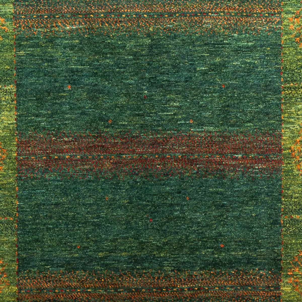 Gabbeh Tæppe - Loribaft Persisk - 190 x 132 cm - grøn