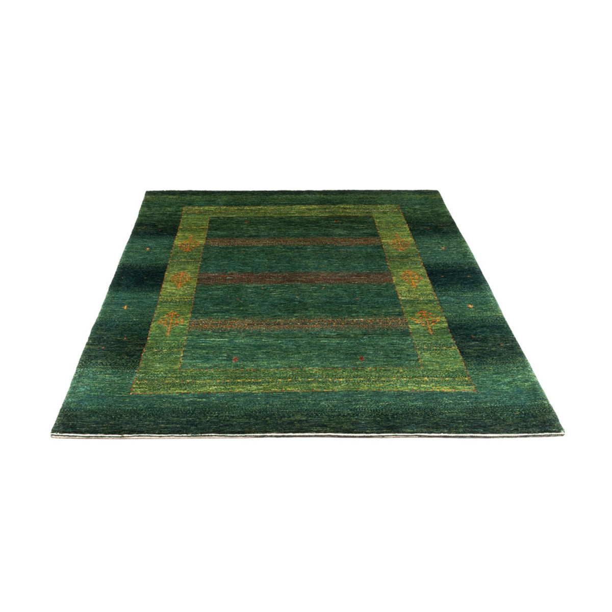 Gabbeh Tæppe - Loribaft Persisk - 190 x 132 cm - grøn