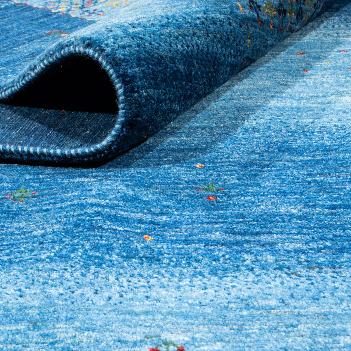 Gabbeh Tæppe - Loribaft Persisk - 331 x 228 cm - blå