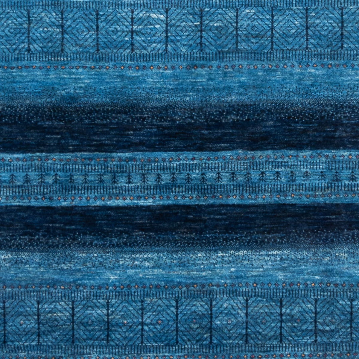 Gabbeh Tæppe - Loribaft Persisk - 244 x 178 cm - blå