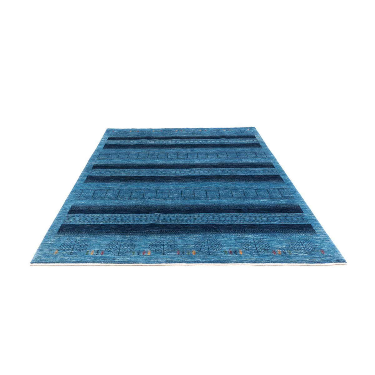Gabbeh Tæppe - Loribaft Persisk - 244 x 178 cm - blå