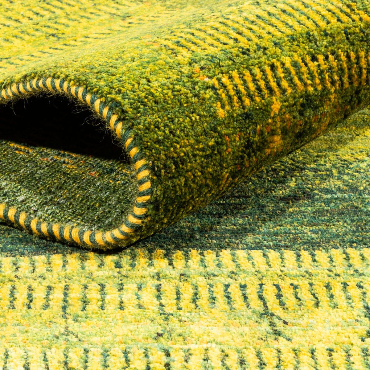 Gabbeh Tæppe - Loribaft Persisk - 298 x 216 cm - grøn