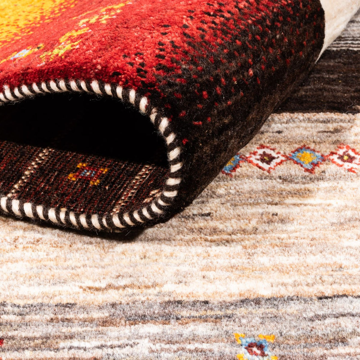 Gabbeh Tæppe - Loribaft Persisk - Royal - 244 x 177 cm - natur