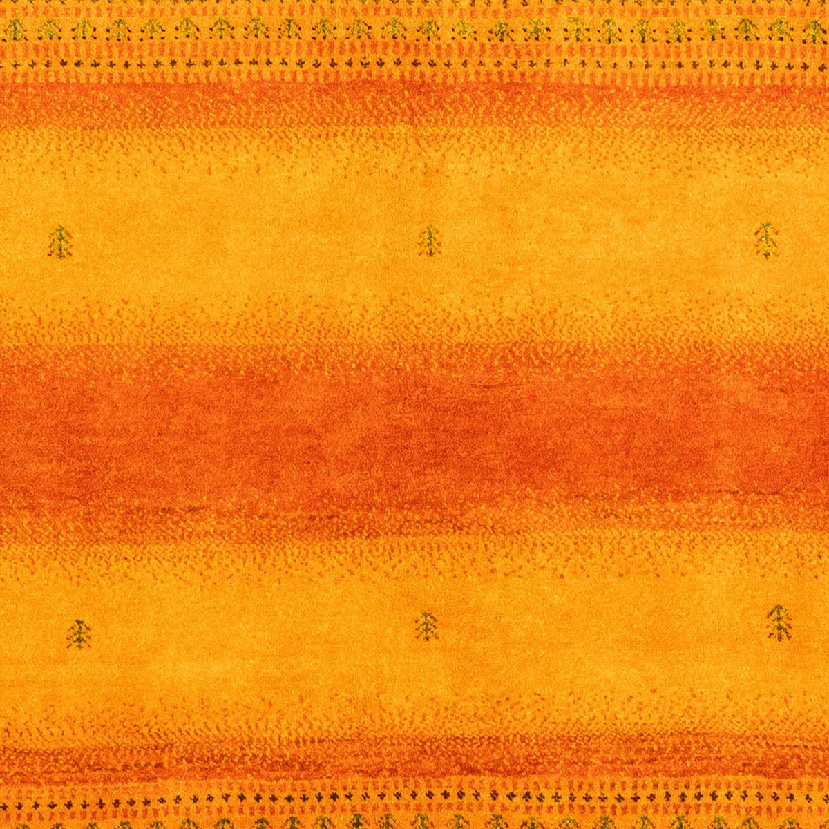Gabbeh Tæppe - Loribaft Persisk - 200 x 154 cm - guld