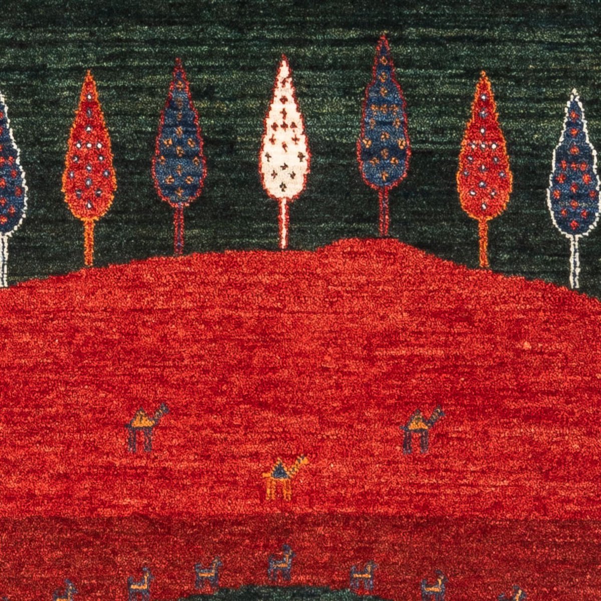 Gabbeh Tæppe - Loribaft Persisk - Royal - 126 x 86 cm - flerfarvet