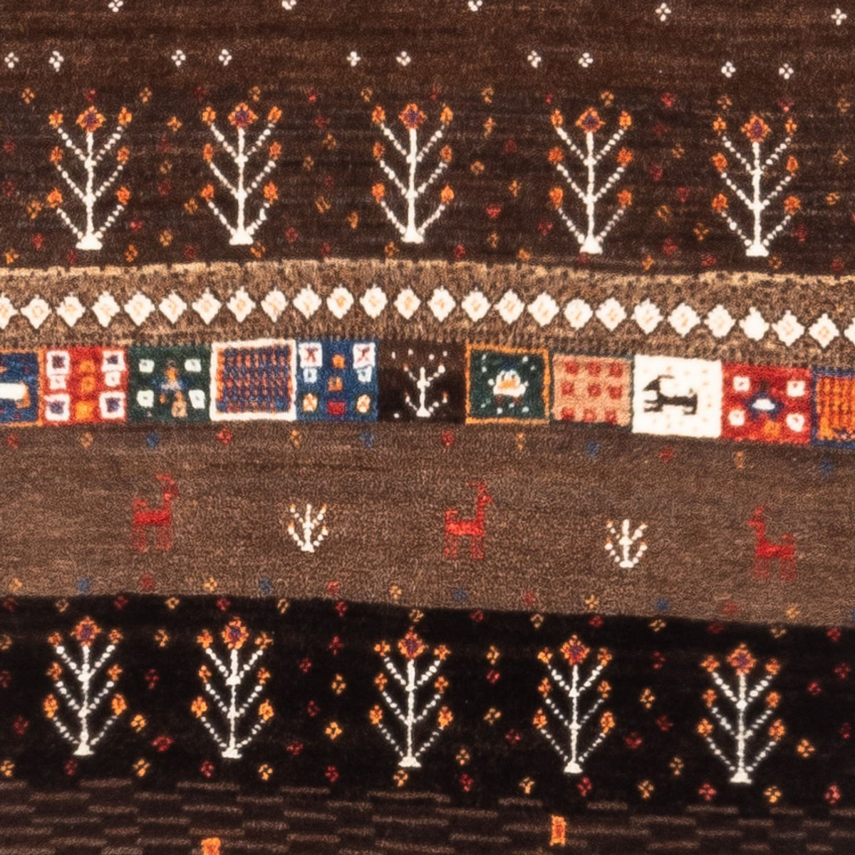 Gabbeh Tæppe - Loribaft Persisk - Royal - 130 x 86 cm - flerfarvet