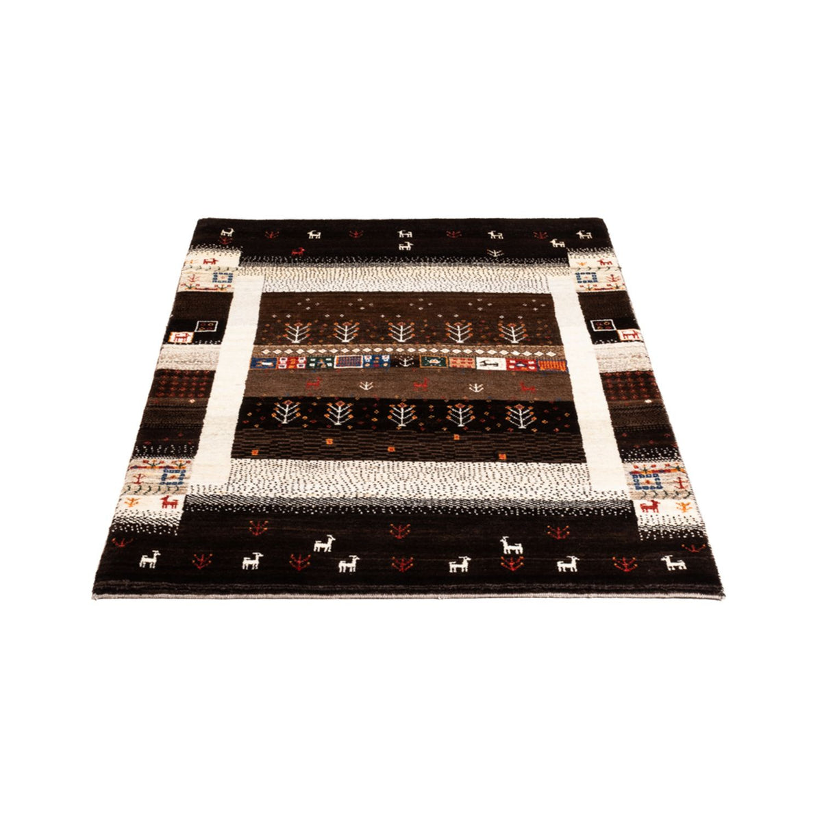 Gabbeh Tæppe - Loribaft Persisk - Royal - 130 x 86 cm - flerfarvet