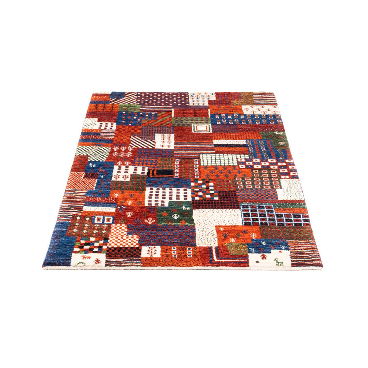 Gabbeh Tæppe - Loribaft Persisk - Royal - 123 x 80 cm - flerfarvet