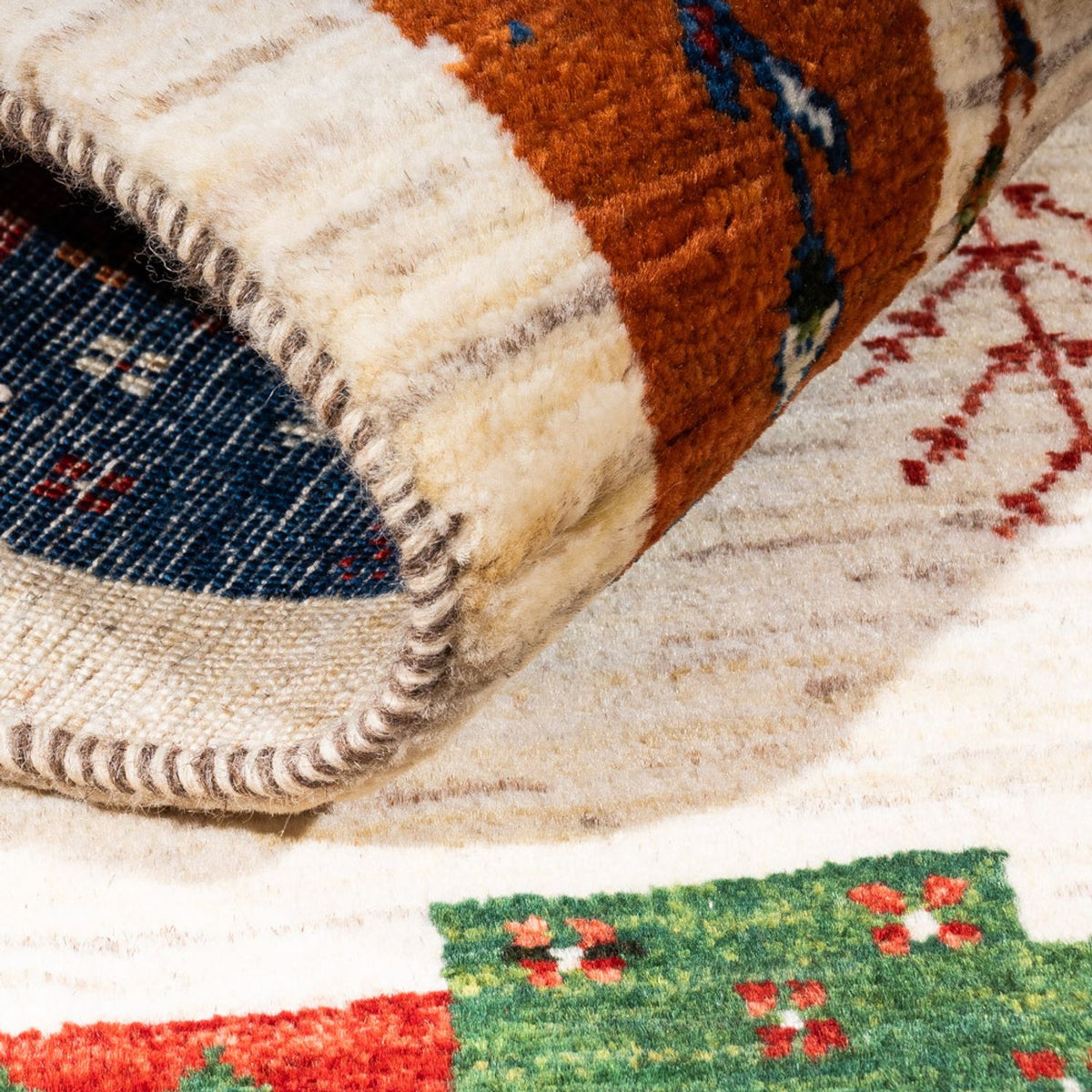 Gabbeh Tæppe - Loribaft Persisk - Royal - 135 x 83 cm - flerfarvet