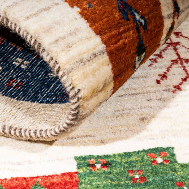 Gabbeh Tæppe - Loribaft Persisk - Royal - 135 x 83 cm - flerfarvet