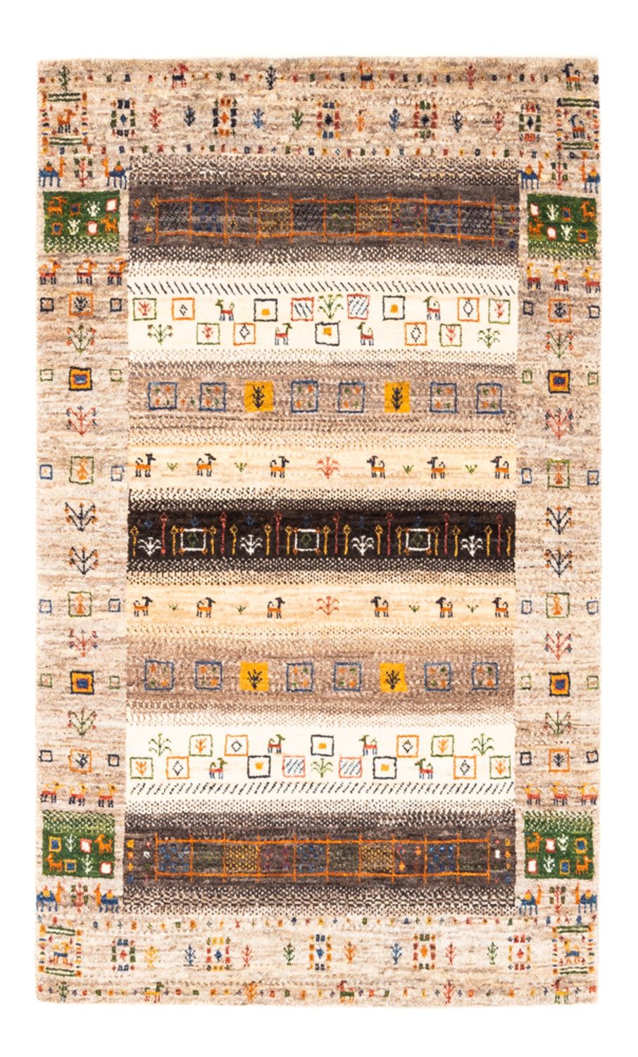 Gabbeh Tæppe - Loribaft Persisk - Royal - 135 x 87 cm - flerfarvet