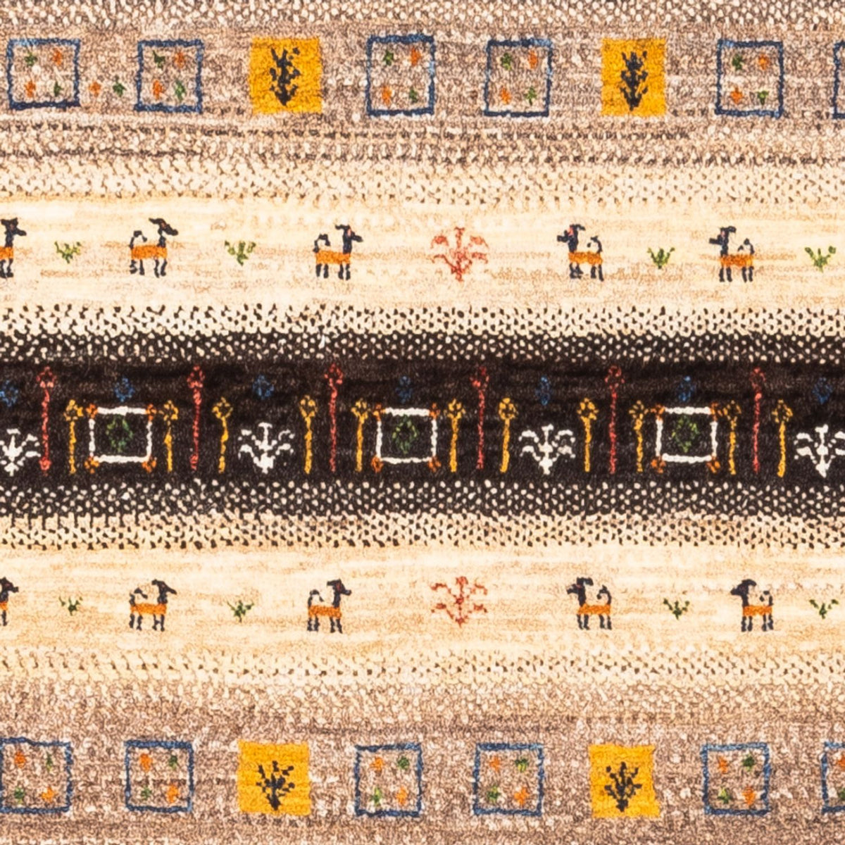 Gabbeh Tæppe - Loribaft Persisk - Royal - 135 x 87 cm - flerfarvet