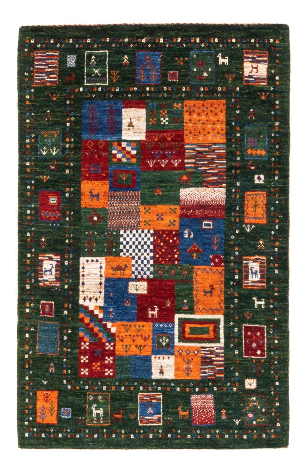 Gabbeh Tæppe - Loribaft Persisk - Royal - 126 x 81 cm - flerfarvet