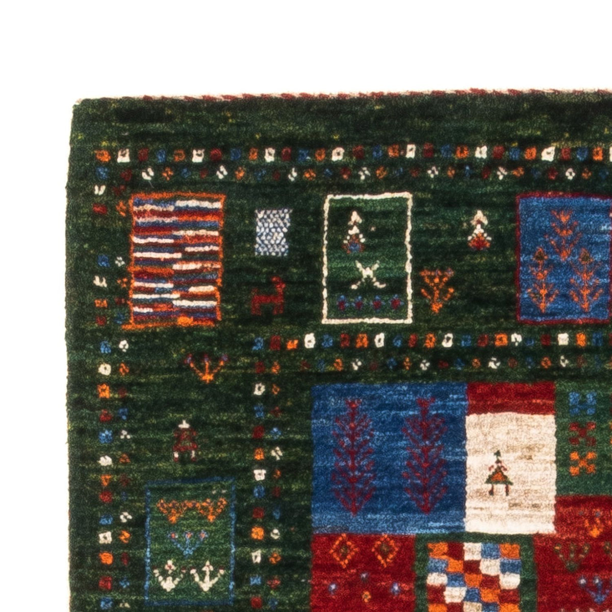 Gabbeh Tæppe - Loribaft Persisk - Royal - 126 x 81 cm - flerfarvet