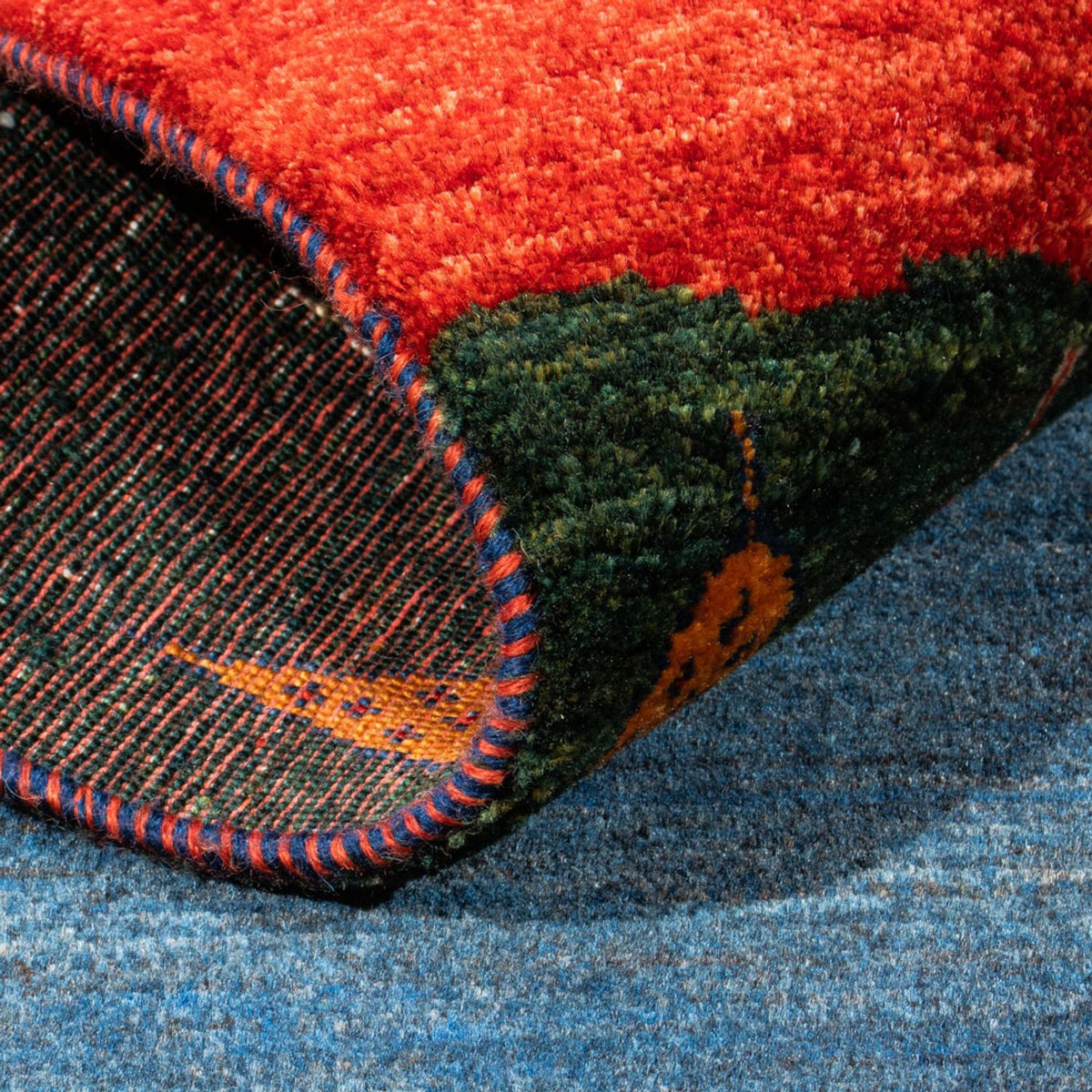 Gabbeh Tæppe - Loribaft Persisk - Royal - 126 x 82 cm - flerfarvet