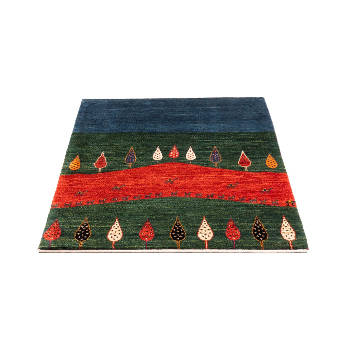 Gabbeh Tæppe - Loribaft Persisk - Royal - 126 x 82 cm - flerfarvet