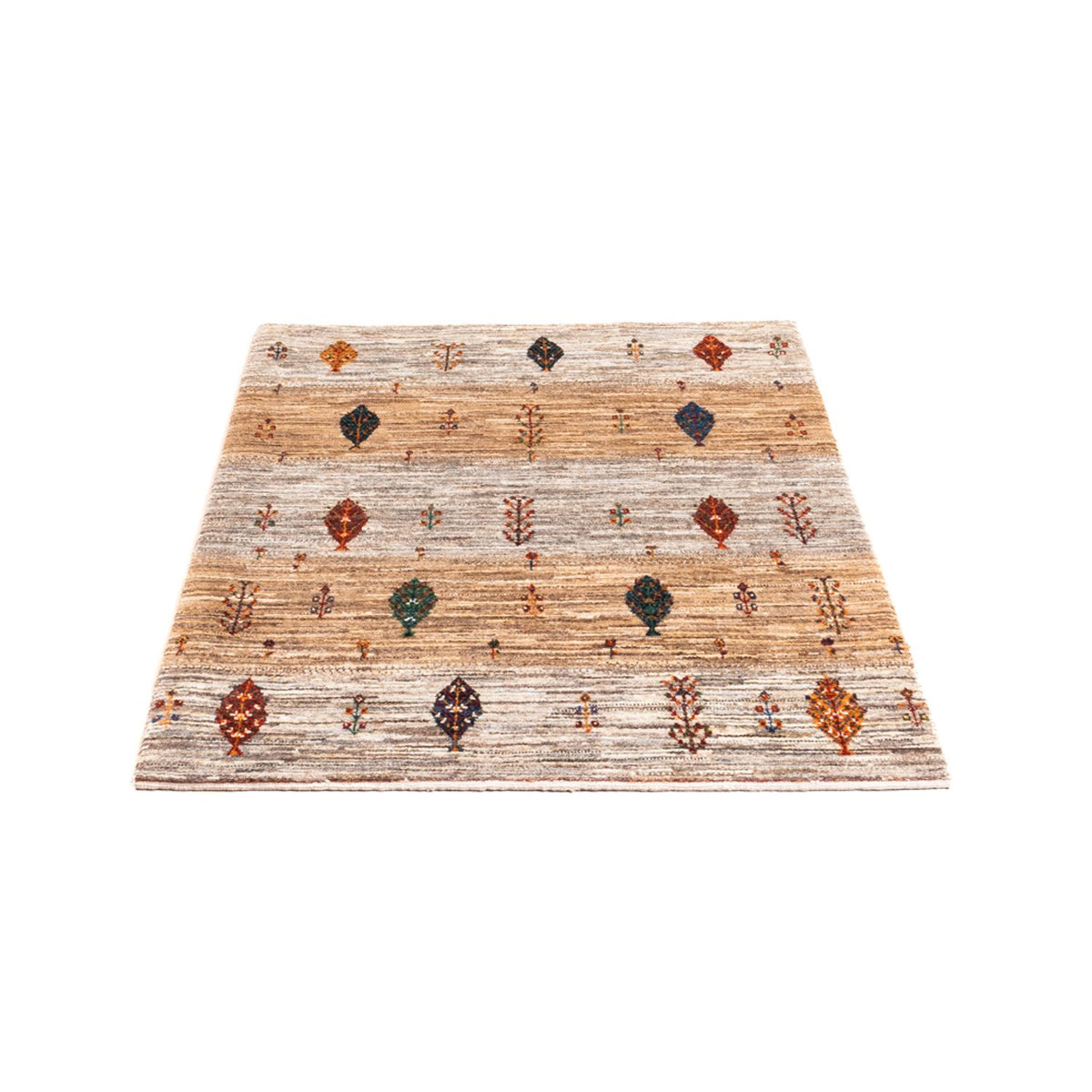 Gabbeh Tæppe - Loribaft Persisk - Royal - 125 x 85 cm - grå