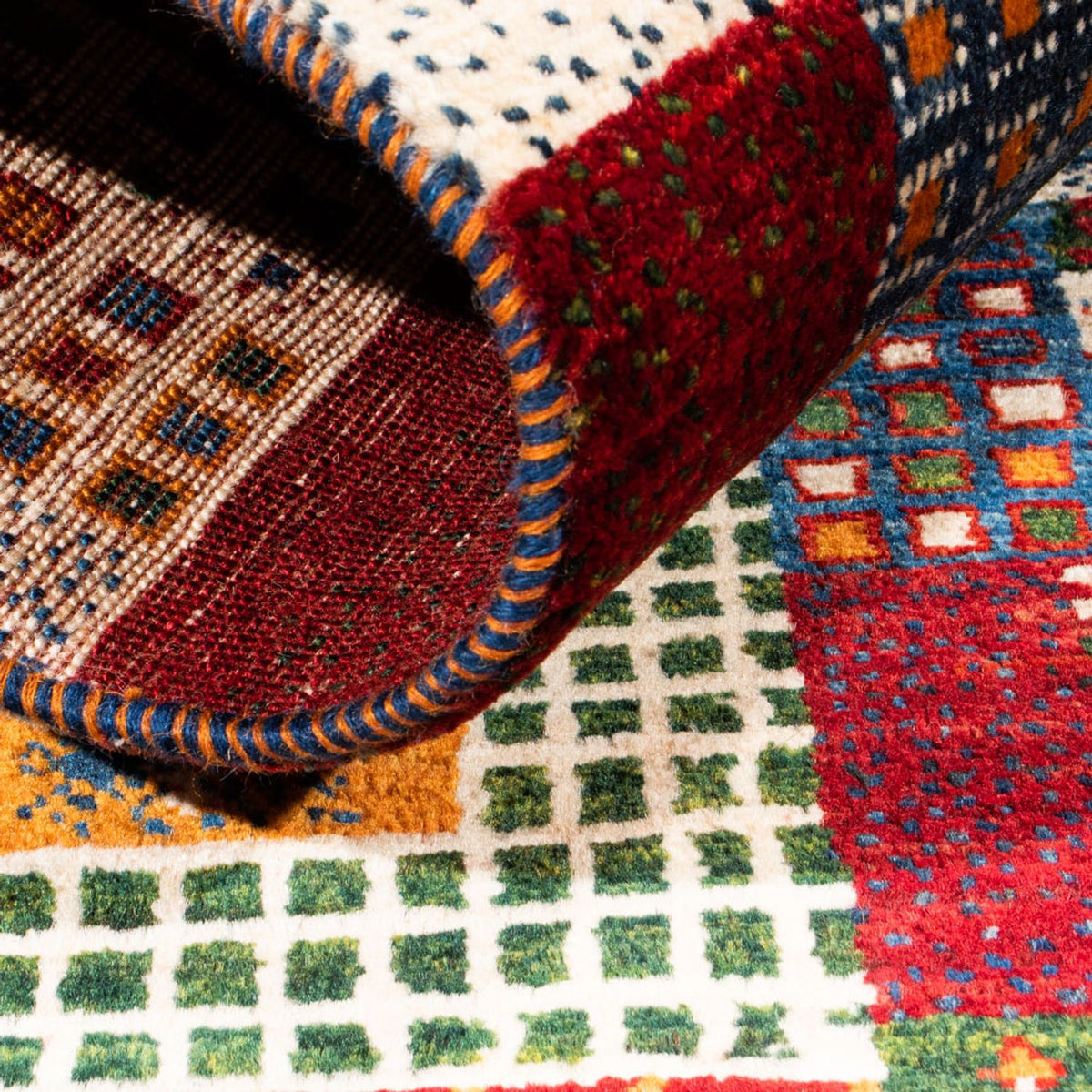 Gabbeh Tæppe - Loribaft Persisk - Royal - 134 x 85 cm - flerfarvet