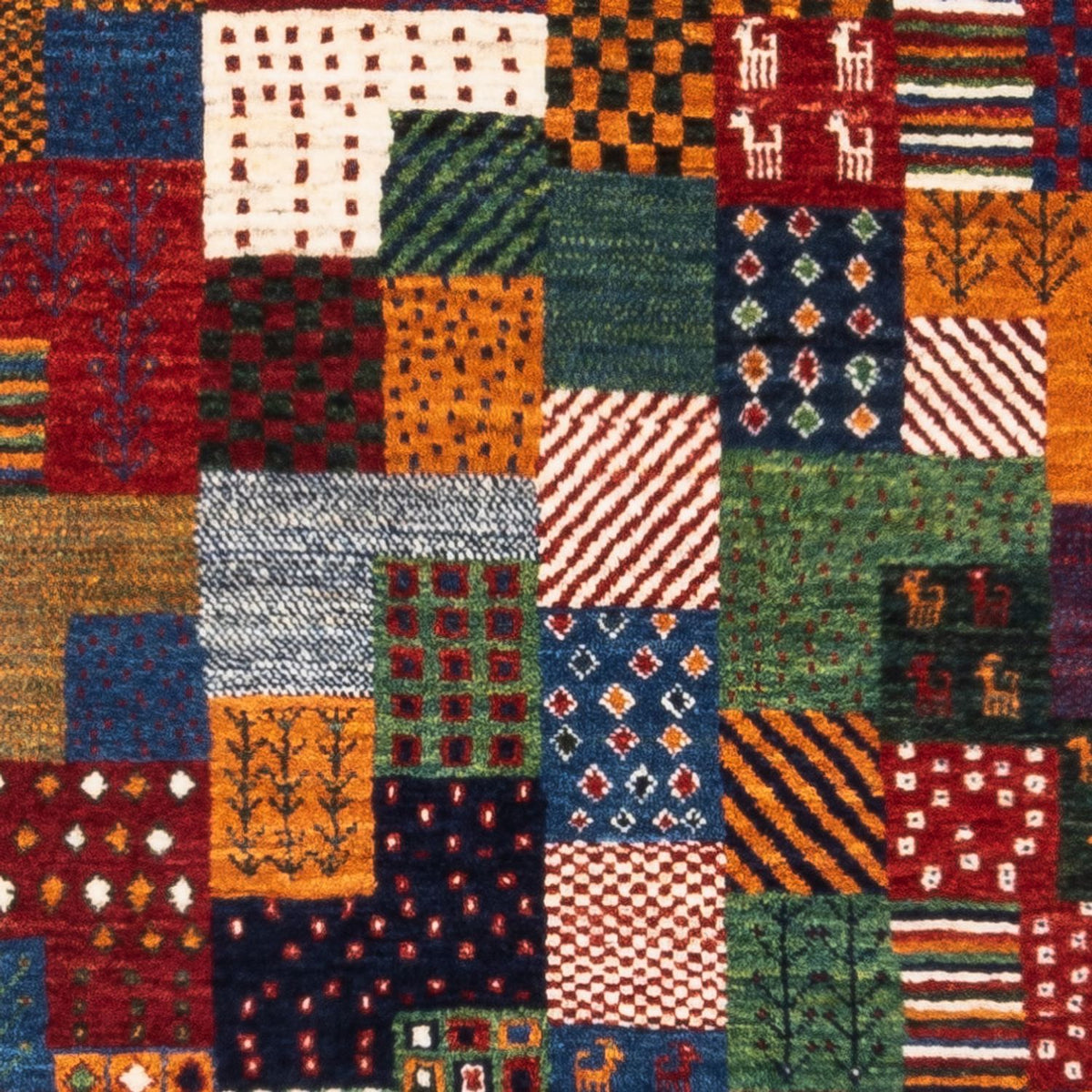 Gabbeh Tæppe - Loribaft Persisk - Royal - 124 x 85 cm - flerfarvet