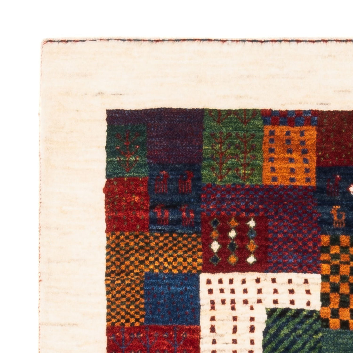 Gabbeh Tæppe - Loribaft Persisk - Royal - 124 x 85 cm - flerfarvet