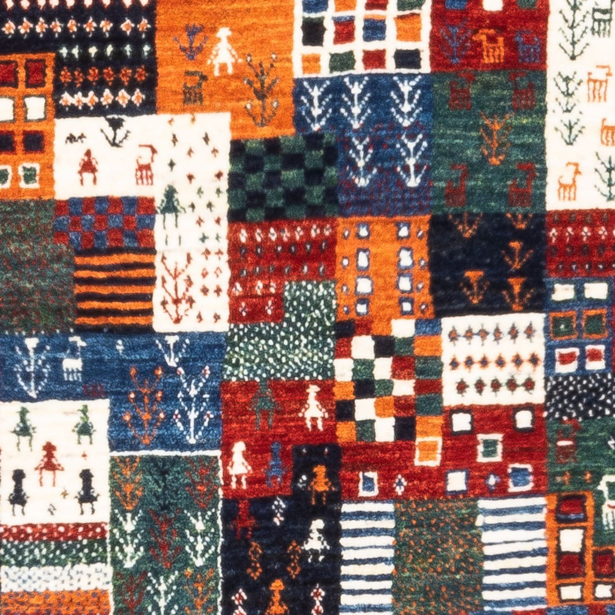 Gabbeh Tæppe - Loribaft Persisk - Royal - 125 x 83 cm - flerfarvet