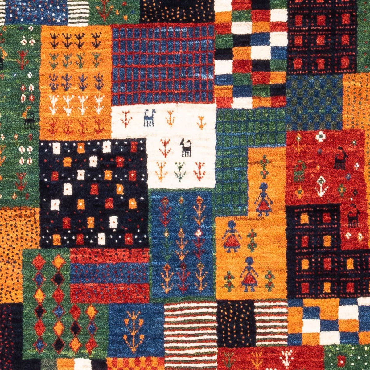 Gabbeh Tæppe - Loribaft Persisk - Royal - 118 x 84 cm - flerfarvet