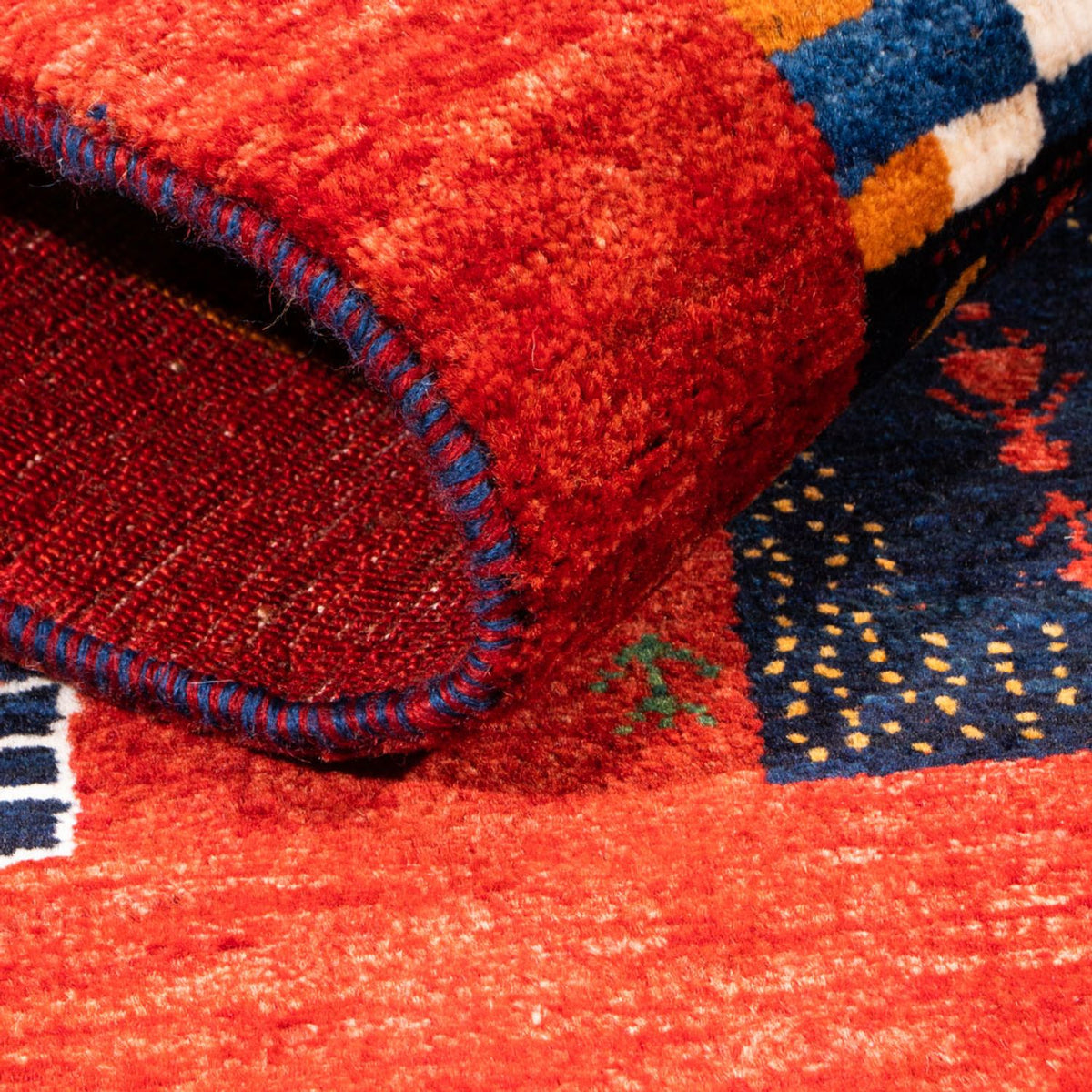 Gabbeh Tæppe - Loribaft Persisk - Royal - 118 x 84 cm - flerfarvet