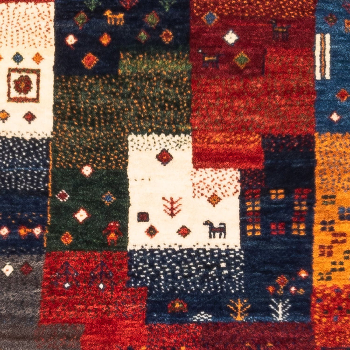 Gabbeh Tæppe - Loribaft Persisk - Royal - 132 x 82 cm - flerfarvet