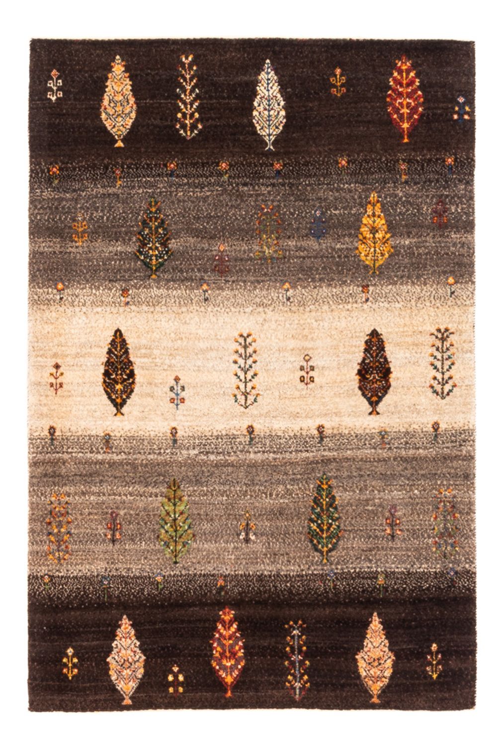 Gabbeh Tæppe - Loribaft Persisk - Royal - 125 x 88 cm - grå