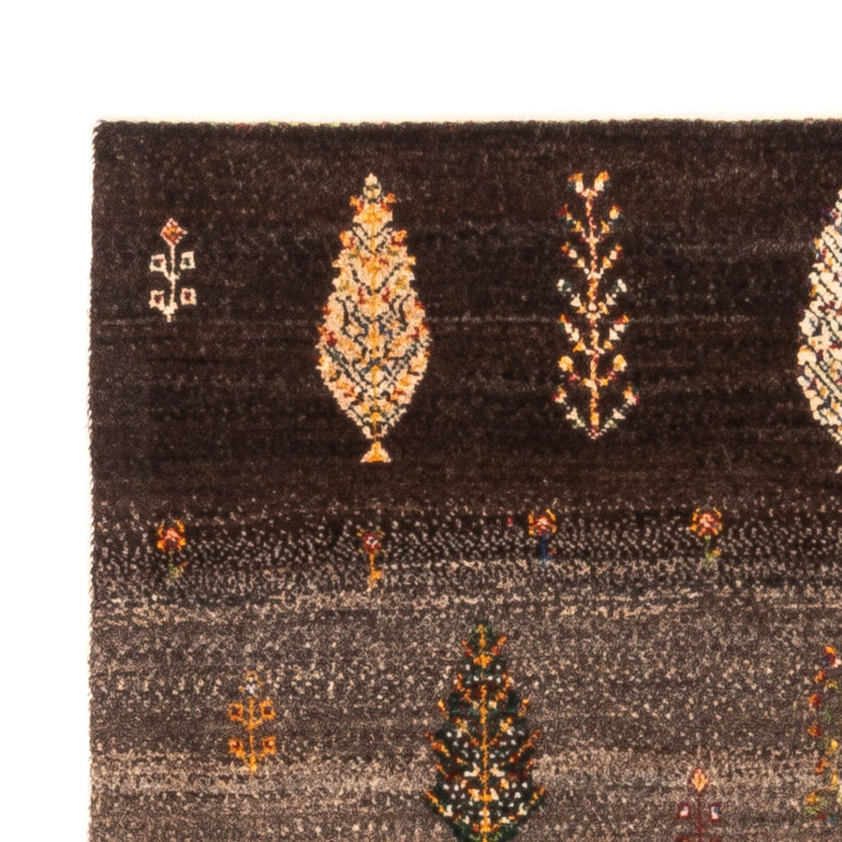 Gabbeh Tæppe - Loribaft Persisk - Royal - 125 x 88 cm - grå