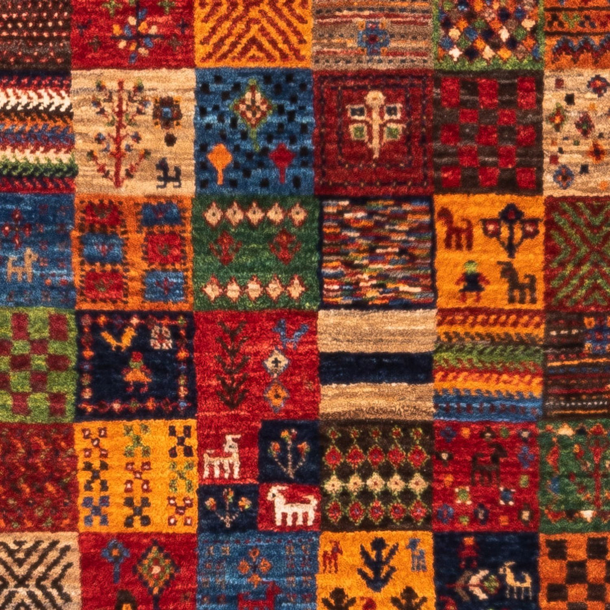 Gabbeh Tæppe - Loribaft Persisk - Royal - 124 x 80 cm - flerfarvet