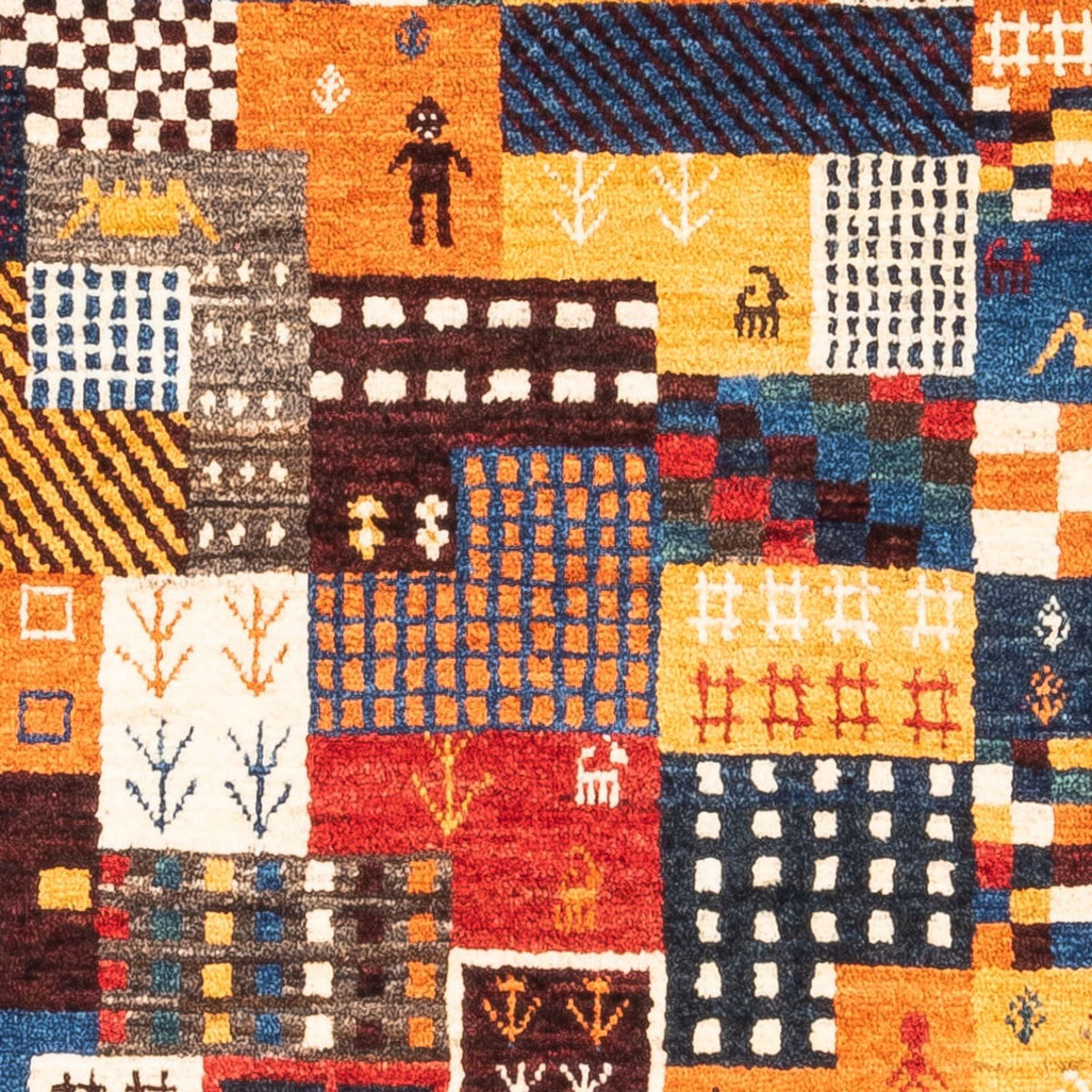 Gabbeh Tæppe - Loribaft Persisk - Royal - 120 x 83 cm - flerfarvet