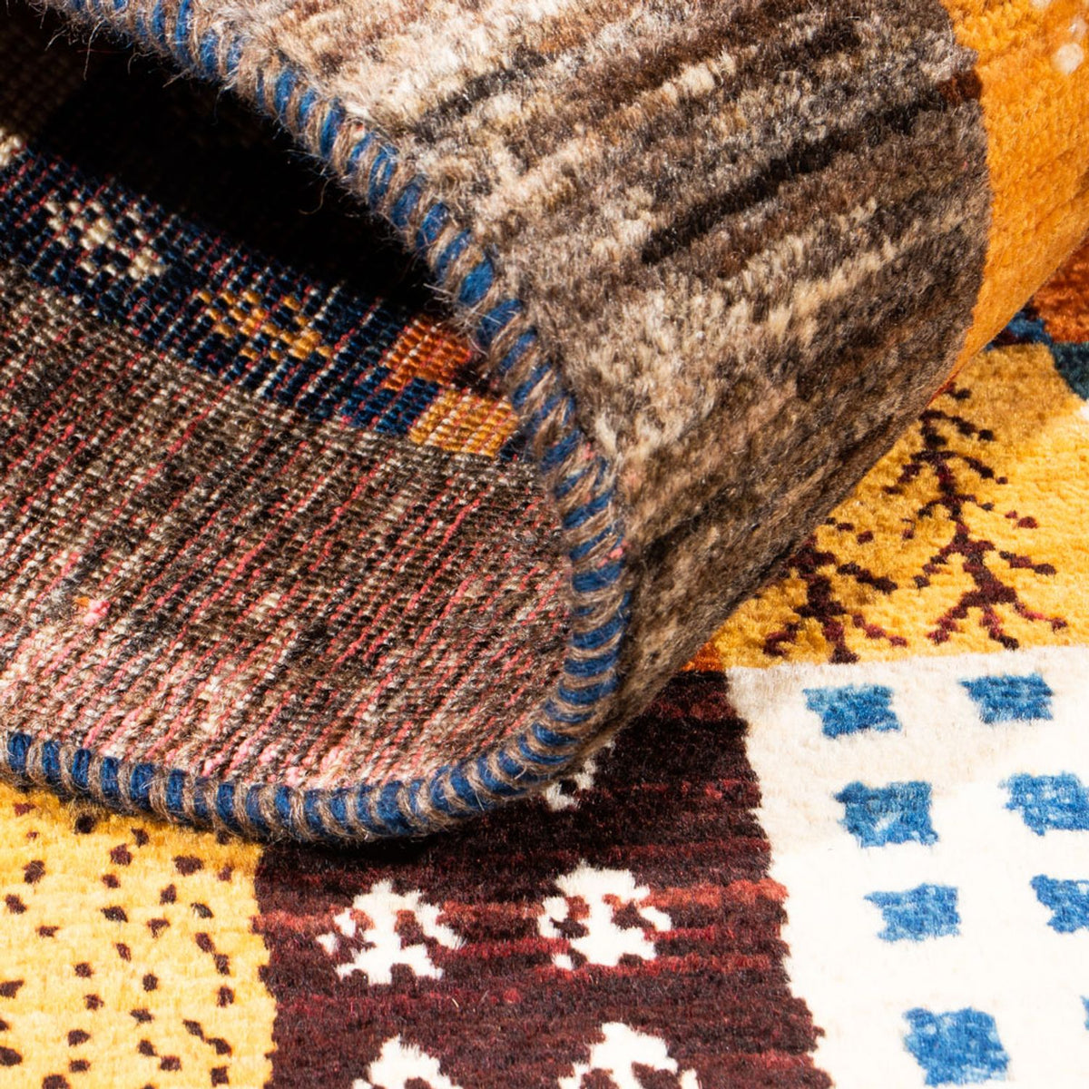 Gabbeh Tæppe - Loribaft Persisk - Royal - 120 x 83 cm - flerfarvet