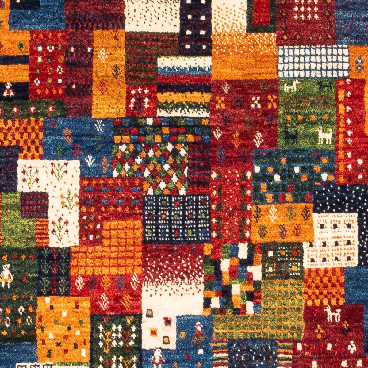 Gabbeh Tæppe - Loribaft Persisk - Royal - 120 x 87 cm - flerfarvet